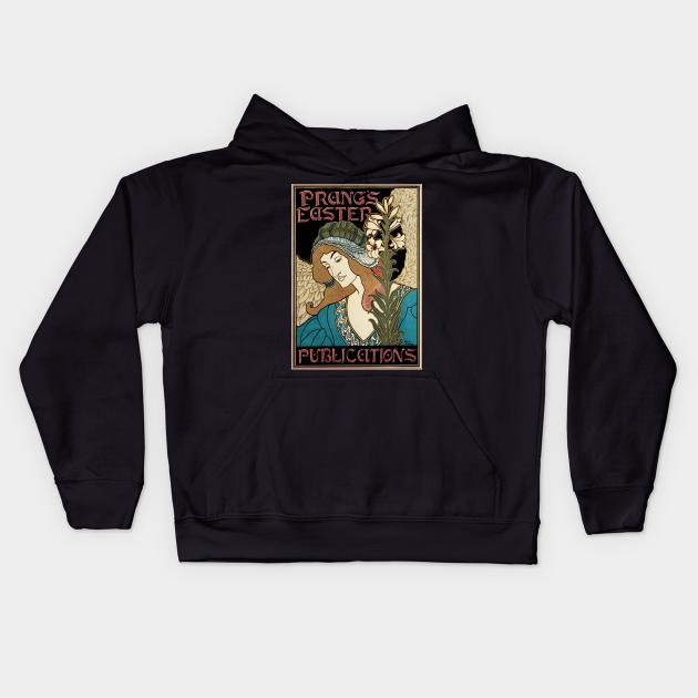 Prang's Easter Publications by Louis John Rhead Kids Hoodie by MasterpieceCafe